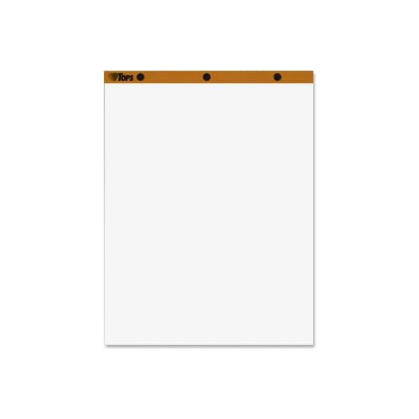 Sp Richards TOPS Plain Paper Easel Pad - 50 Sheet - 16 lb - Unruled - 27" x 34" - 2/Carton - White Paper TOP 7903.00 - main